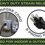 black all purpose extension cord 3 prong plug