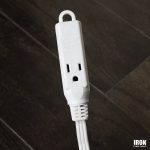 3 plug white extension cord